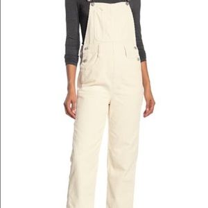 Madewell off white corduroy overalls XXS
